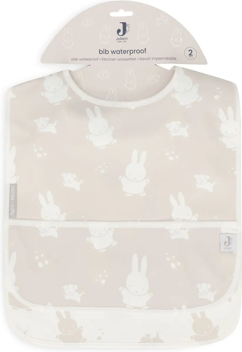 Jollein x Nijntje Slab Waterproof Miffy&Snuffy - 2 Stuks
