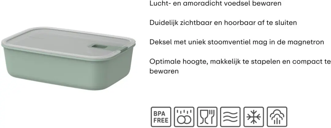 Mepal Vershouddoos EasyClip Set - 2x 450ml + 1000ml Nordic sage