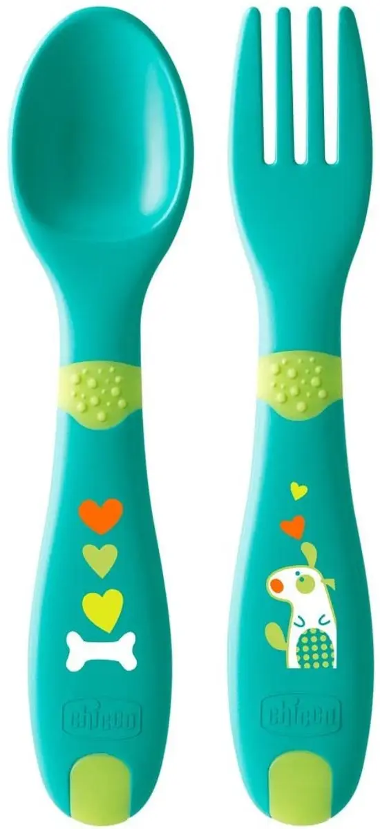 Chicco Junior Bestek Lepel & Vork 16cm