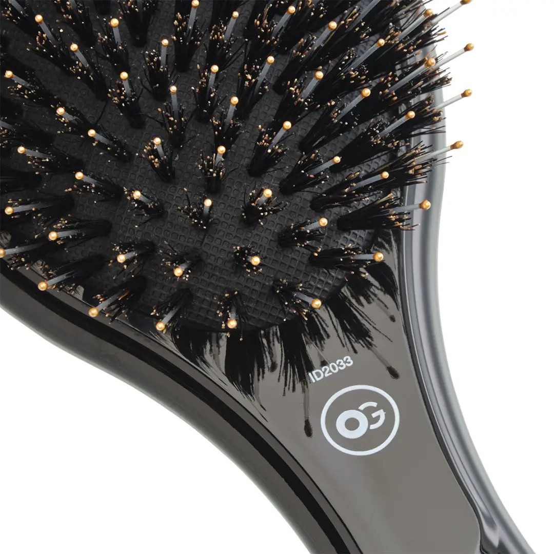 Olivia Garden Expert Care Oval Borstel Boar & Nylon - Zwart