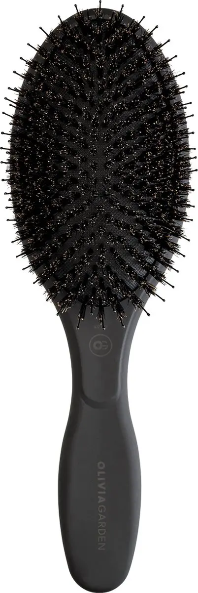 Olivia Garden Expert Care Oval Borstel Boar & Nylon - Zwart