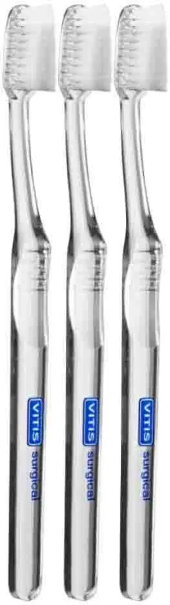Vitis Surgical Tandenborstel - 3 Stuks - Transparant