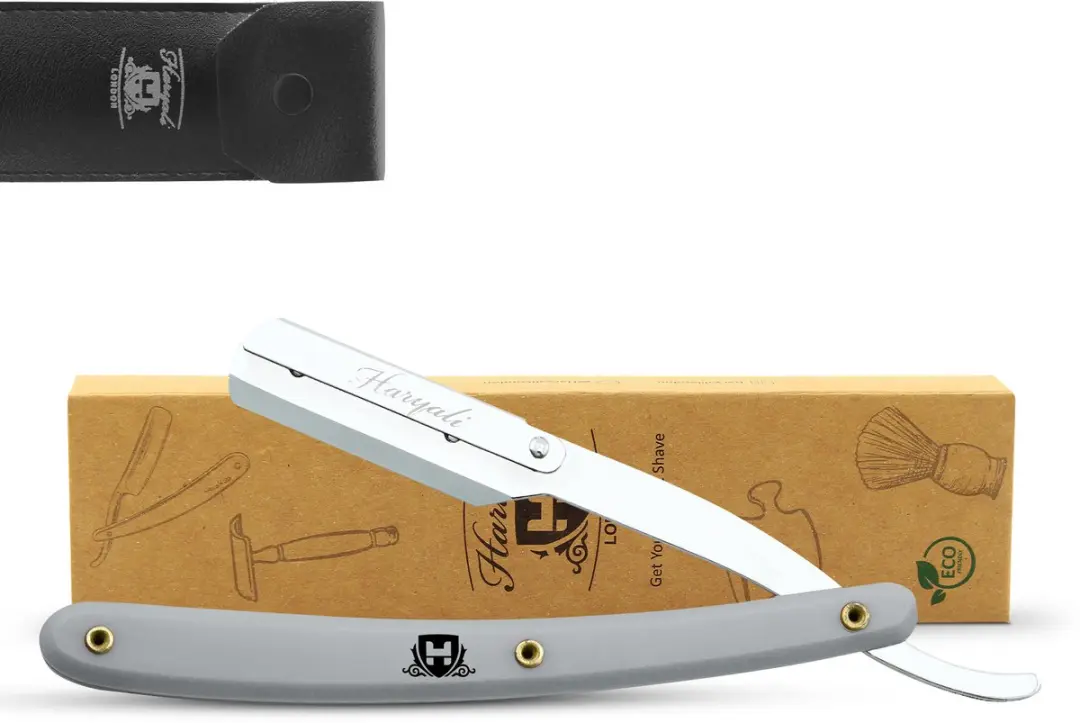 Haryali London Cut Throat Scheermes Grijs