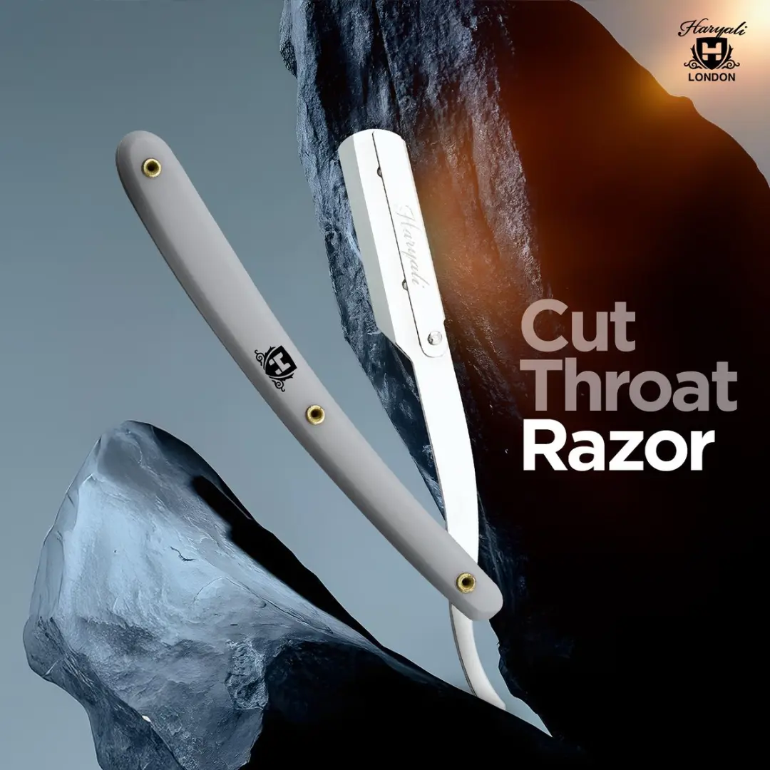 Haryali London Cut Throat Scheermes Grijs - afbeelding 6 van 6