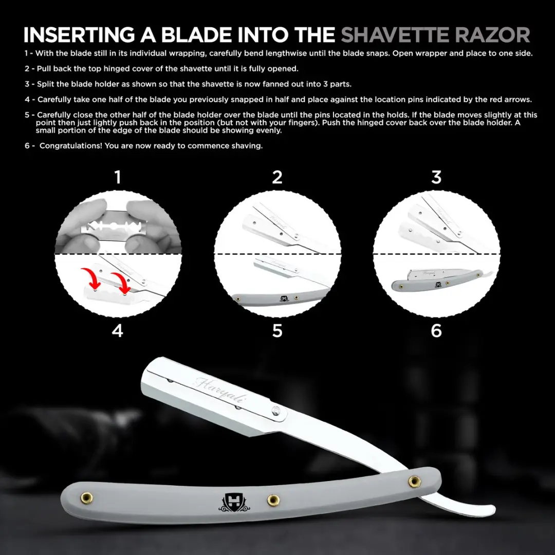 Haryali London Cut Throat Scheermes Grijs