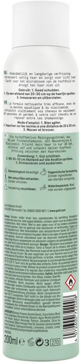 Guhl Droogshampoo Pure Frisheid 200ml