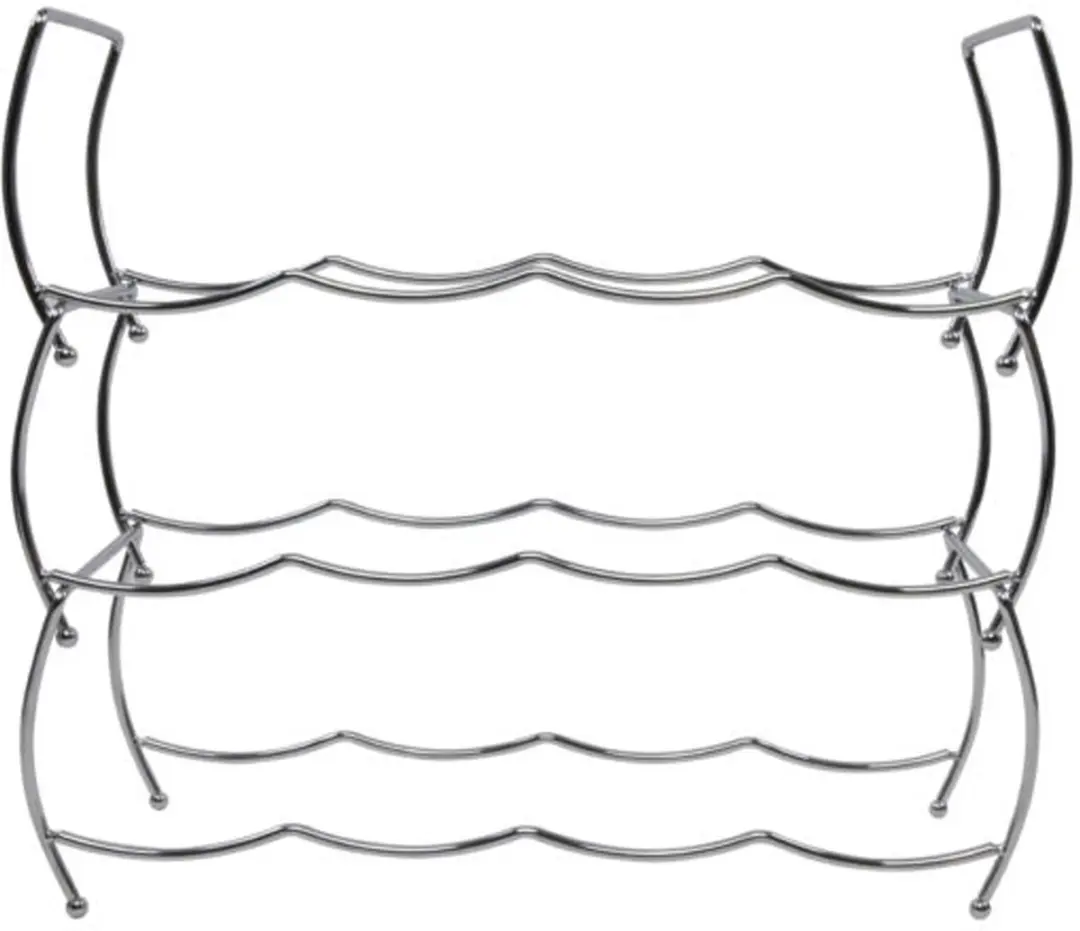 Svenska Living Wijnrek 12 Flessen - Zilver - 43x42x15cm