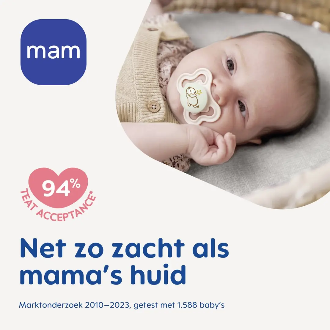 MAM Supreme Silikon Speen 16+ Maanden - Roze - 2 Stuks
