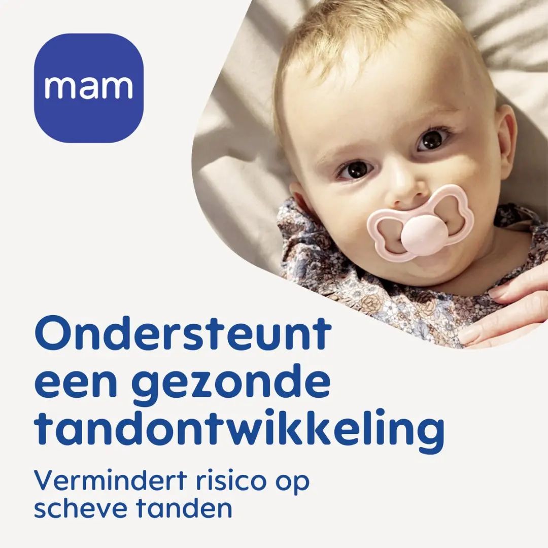 MAM Supreme Silikon Speen 16+ Maanden - Roze - 2 Stuks