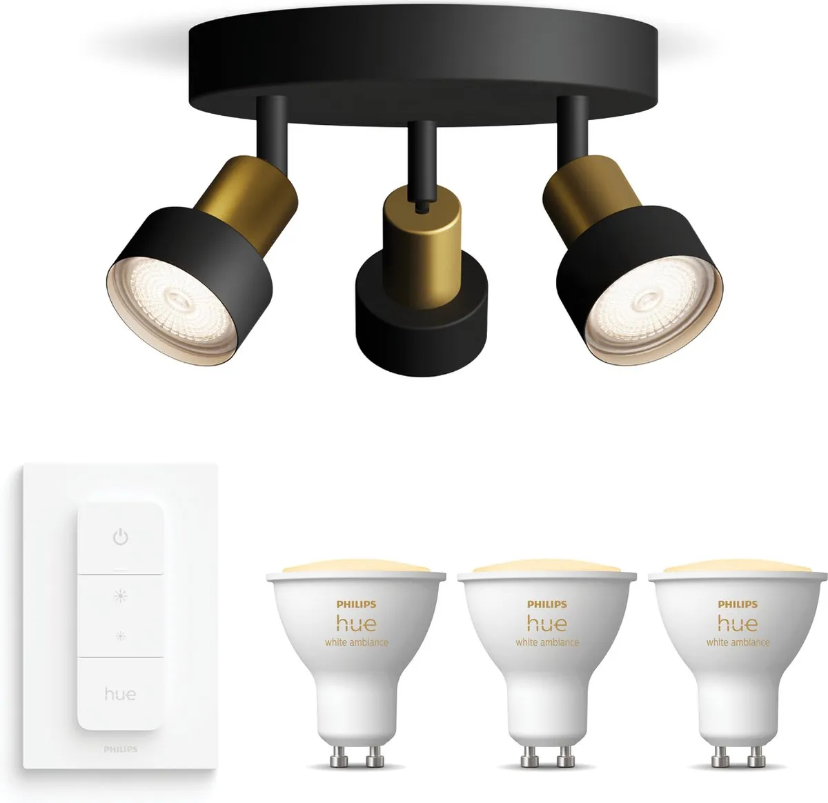 Philips Hue Conduit Opbouwspot Zwart/Goud