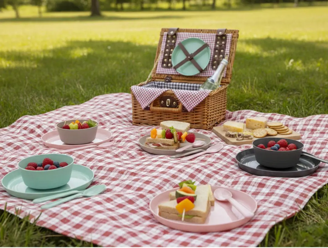 Excellent Houseware Kinderservies Set 48-delig - Lichtroze