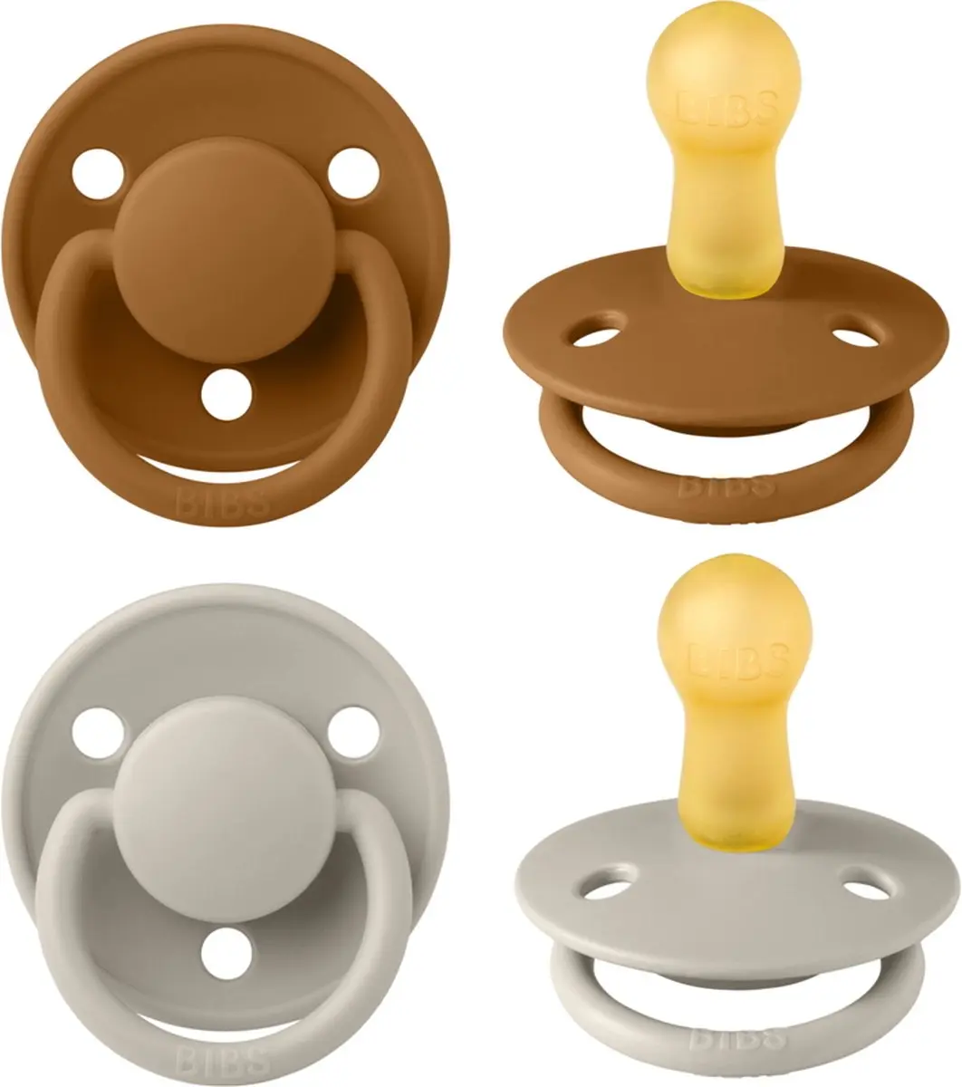 BIBS Colour Pacifier Stage 1 - 2 Stuks - Haze/Caramel