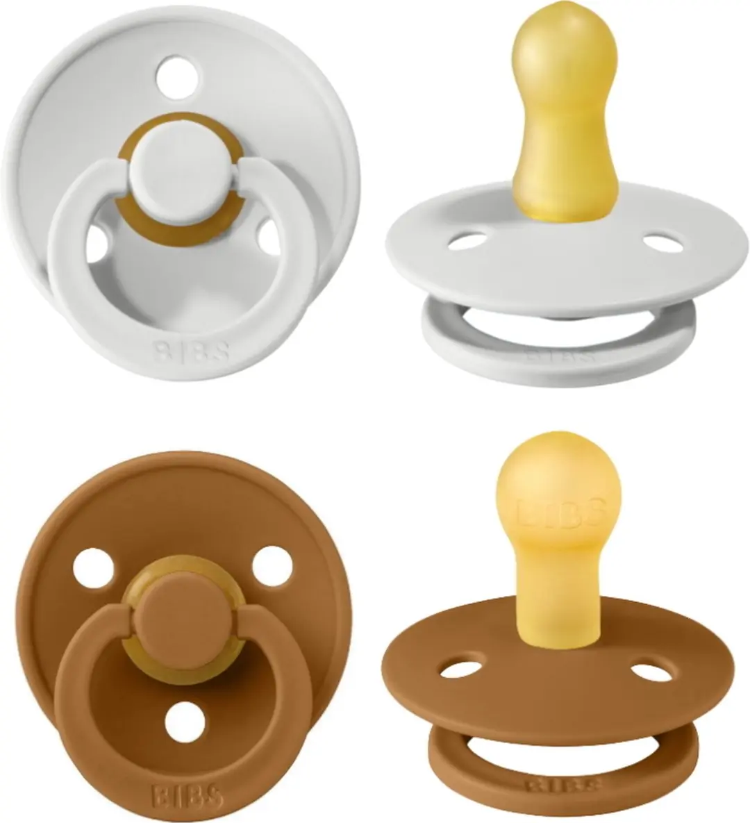 BIBS Colour Pacifier Stage 1 - 2 Stuks - Haze/Caramel