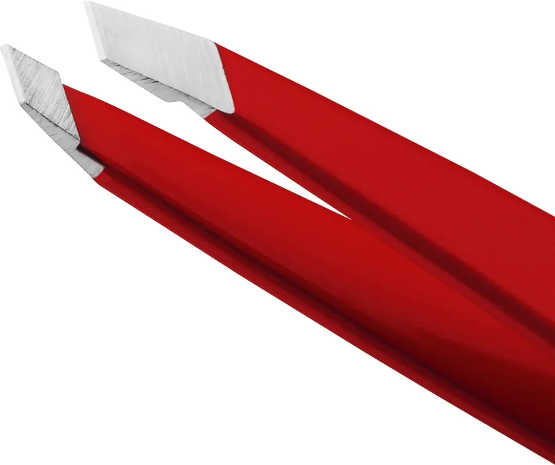 Tweezerman Slant Signature Red Wenkbrauwpincet - Roestvrij staal