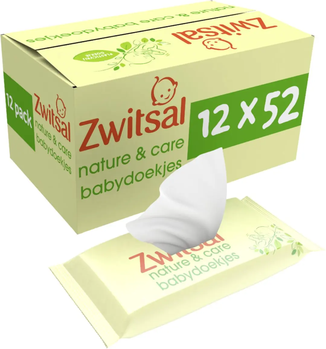 Zwitsal Nature & Care Billendoekjes 624 Stuks - Plasticvrij