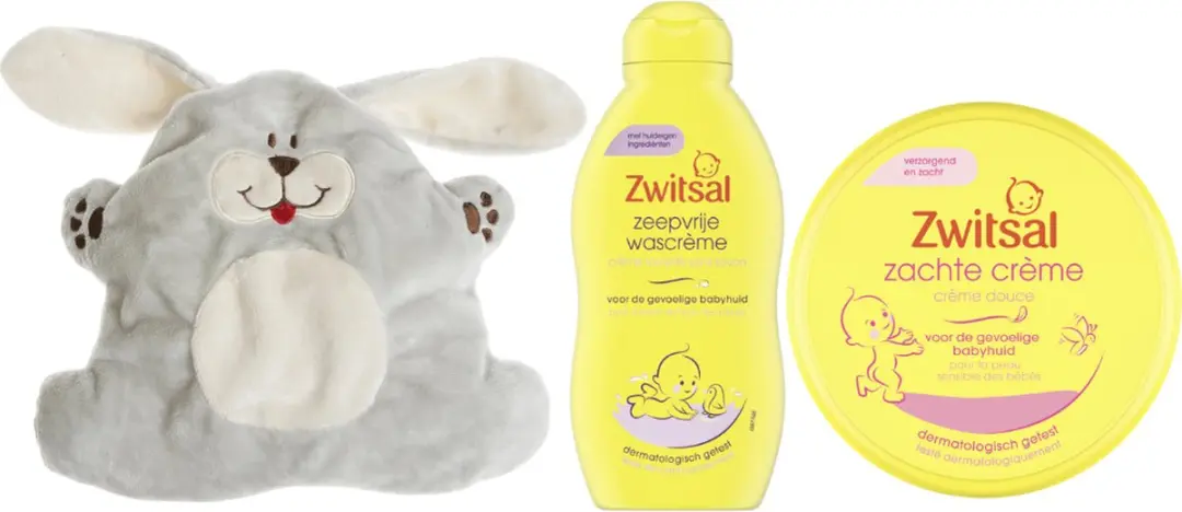 Zwitsal Cadeauset Baby & Cherry Belly Warmteknuffel Konijn