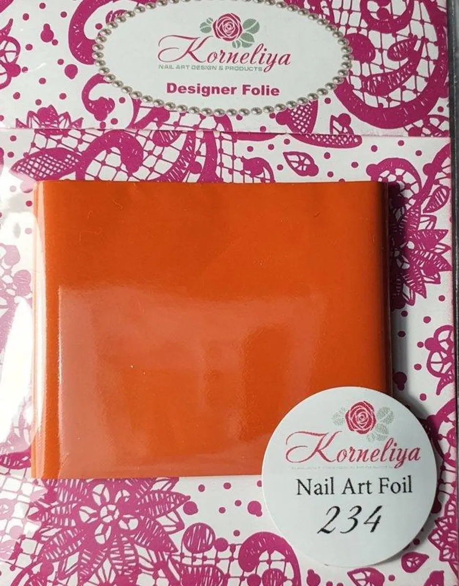 Korneliya Nailart Folie Mat Craquelé Rood Oranje 234
