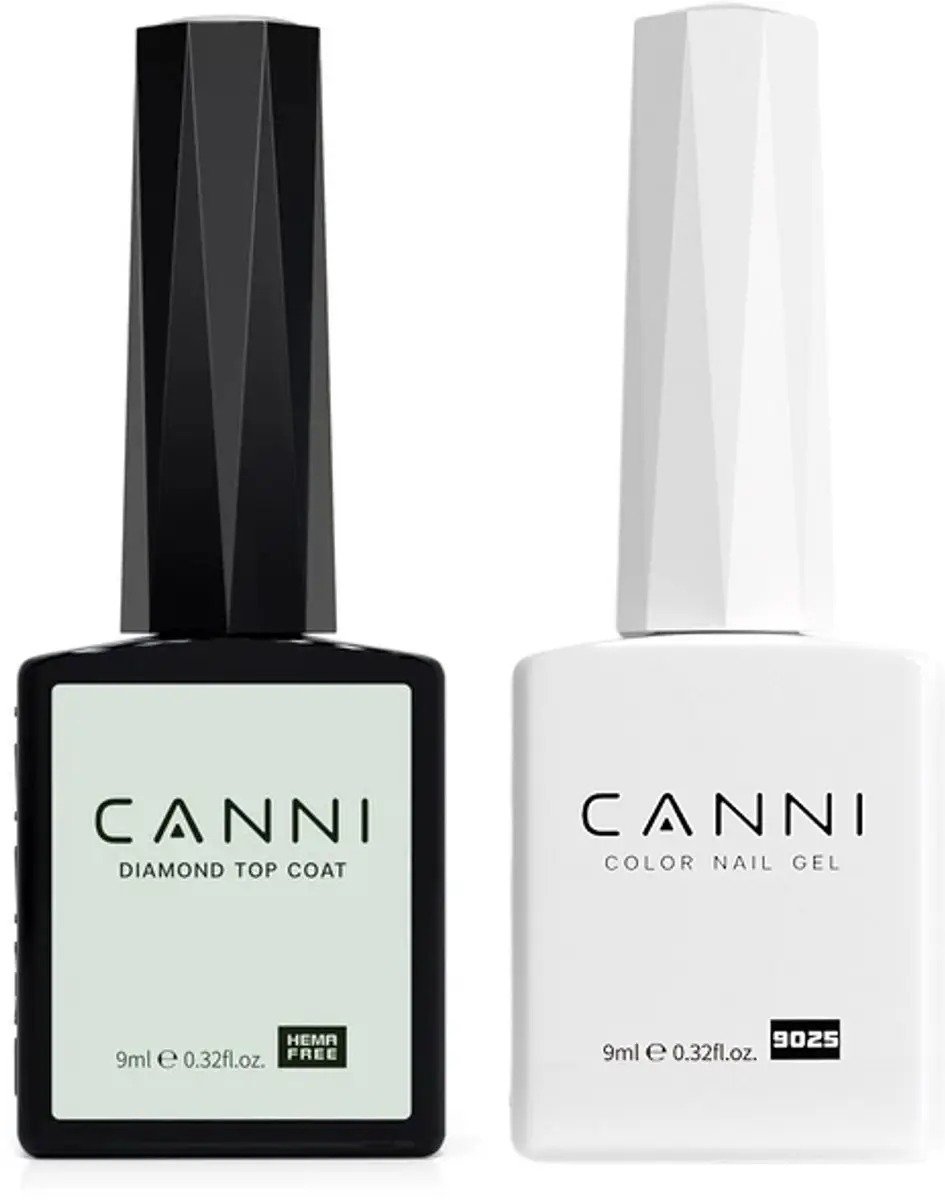 Canni Top Coat & Wit UV Gellak Set 18ml