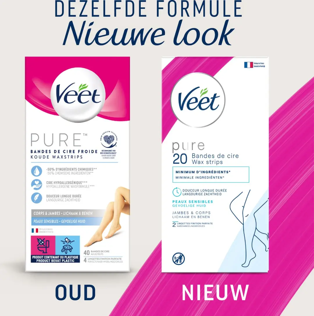 Veet Ontharingsstrips Benen & Lichaam - 20 Stuks
