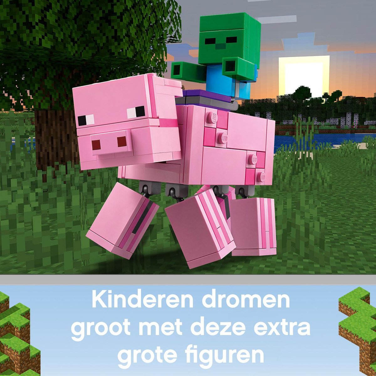 LEGO Minecraft BigFig Varken met Babyzombie - 21157