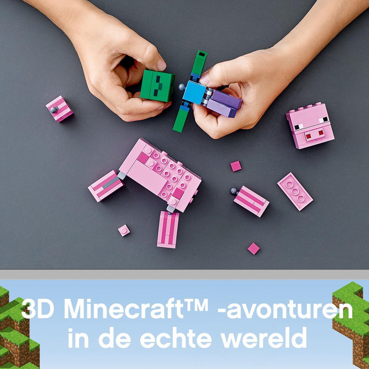 LEGO Minecraft BigFig Varken met Babyzombie - 21157
