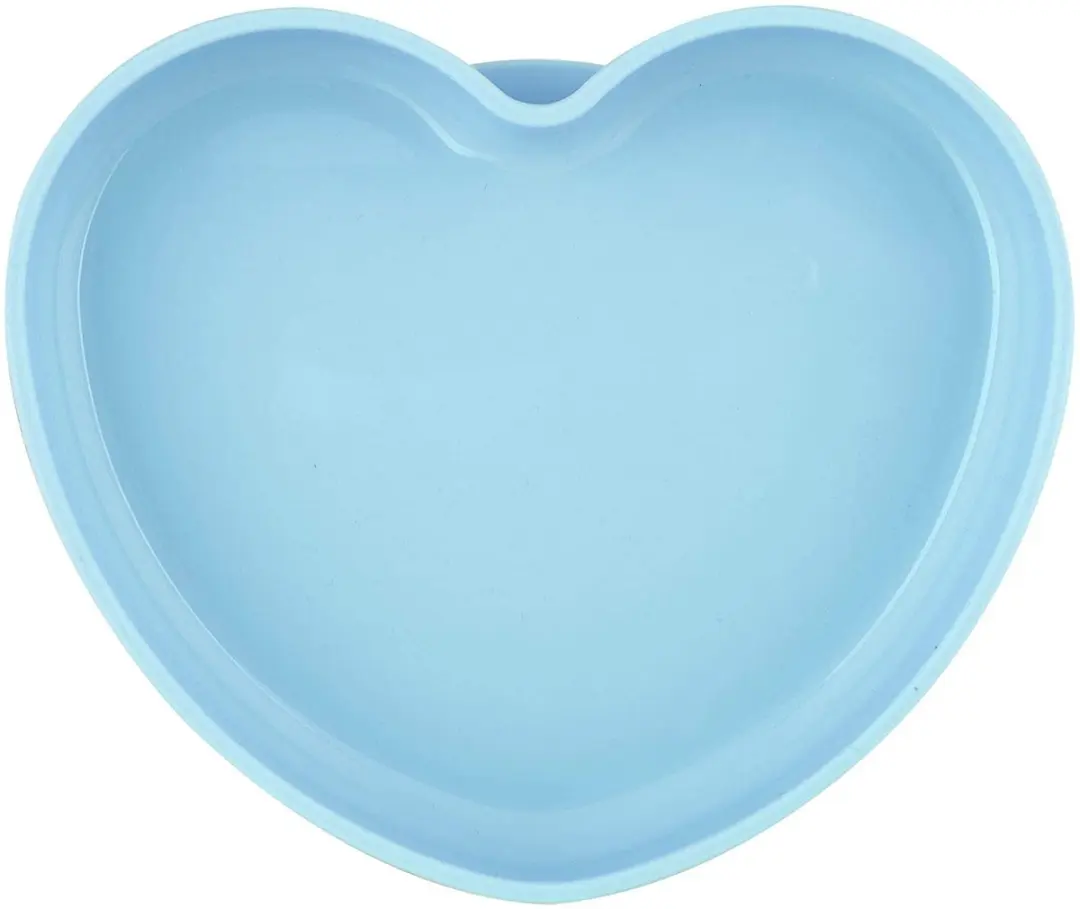 Chicco Hartvormig Siliconen Bordje 9M+ - Blauw