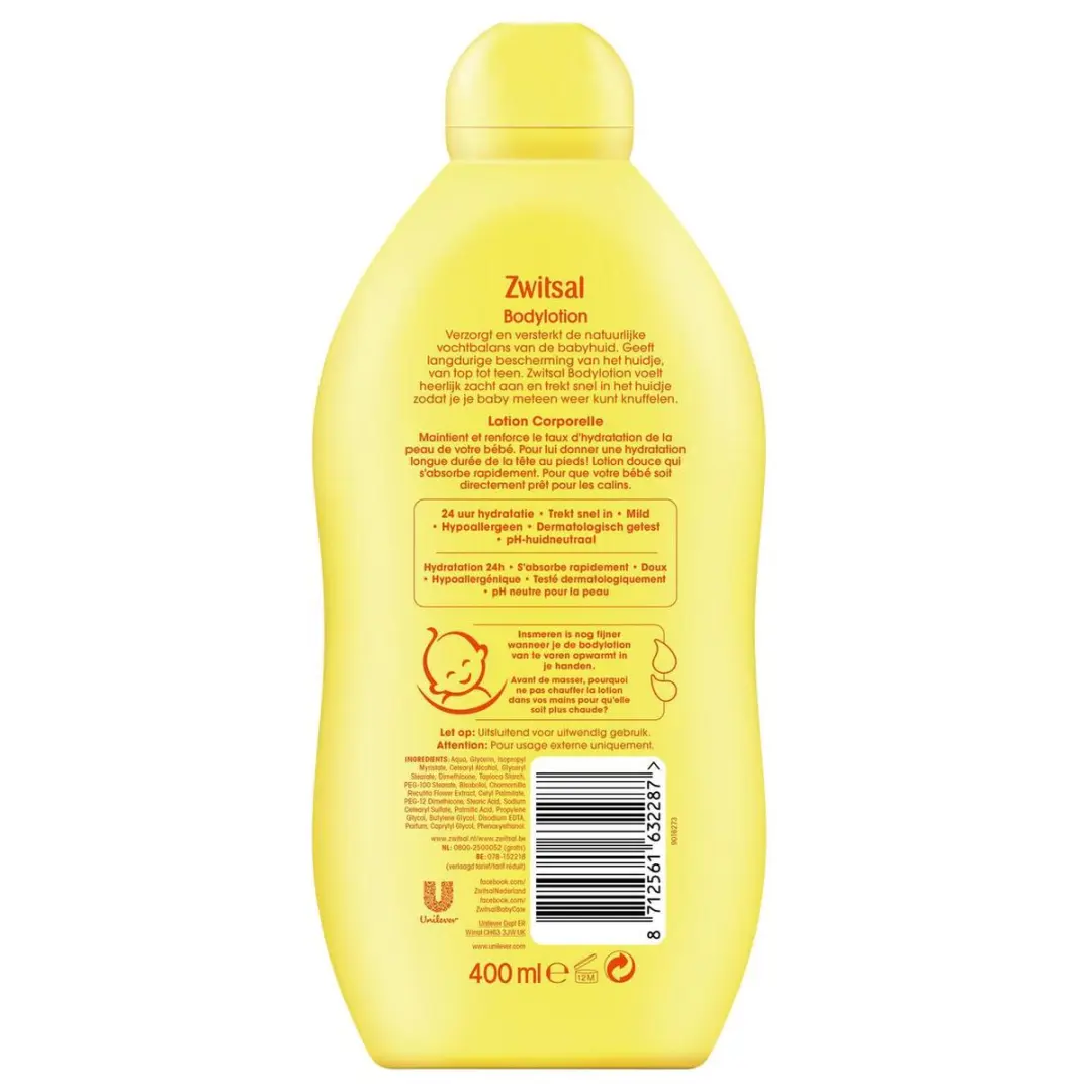 Zwitsal Baby Bodylotion 2x400ml