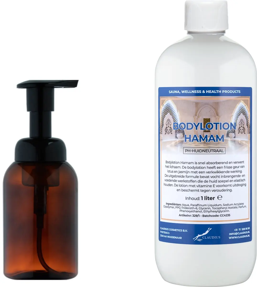 Splashbox Cosmetics Zeepdispenser 300ml + Hamam Bodylotion 1L