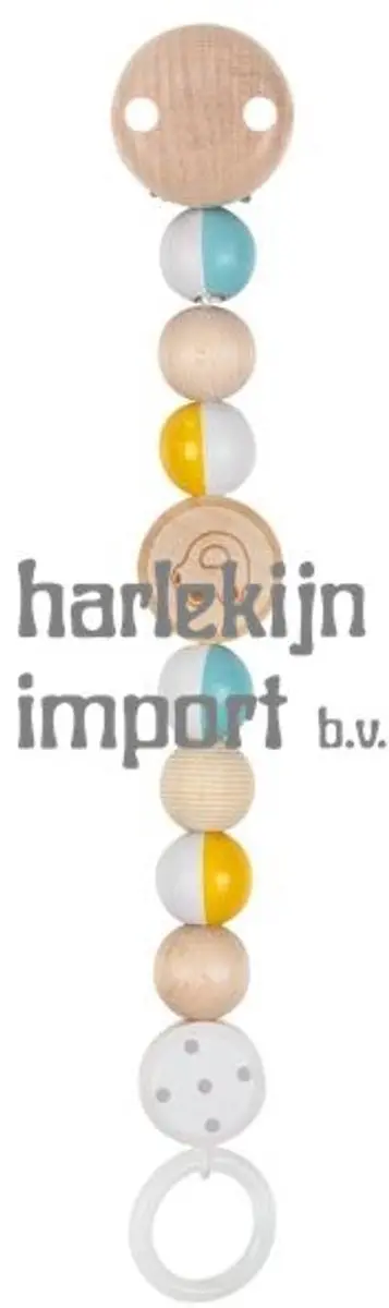 Goki Fopspeenketting Auto's - Hout - Meerkleurig