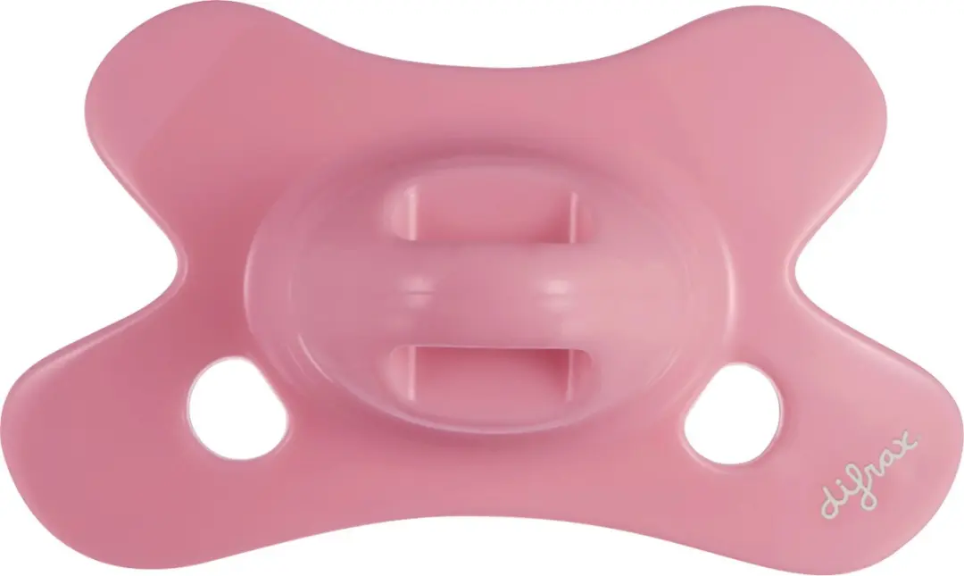 Difrax Fopspeen Natural Siliconen 0-6 Maanden - Roze