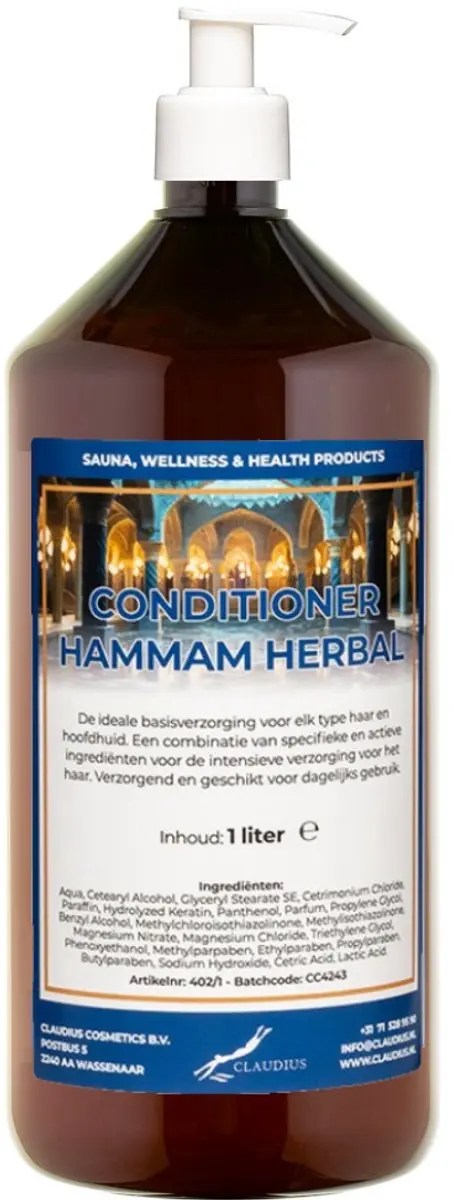 Splashbox Cosmetics Hammam Herbal Conditioner 1L - 3 Stuks