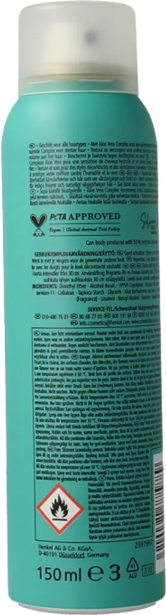 Taft Texturizing Spray Aloe Boost 150ml
