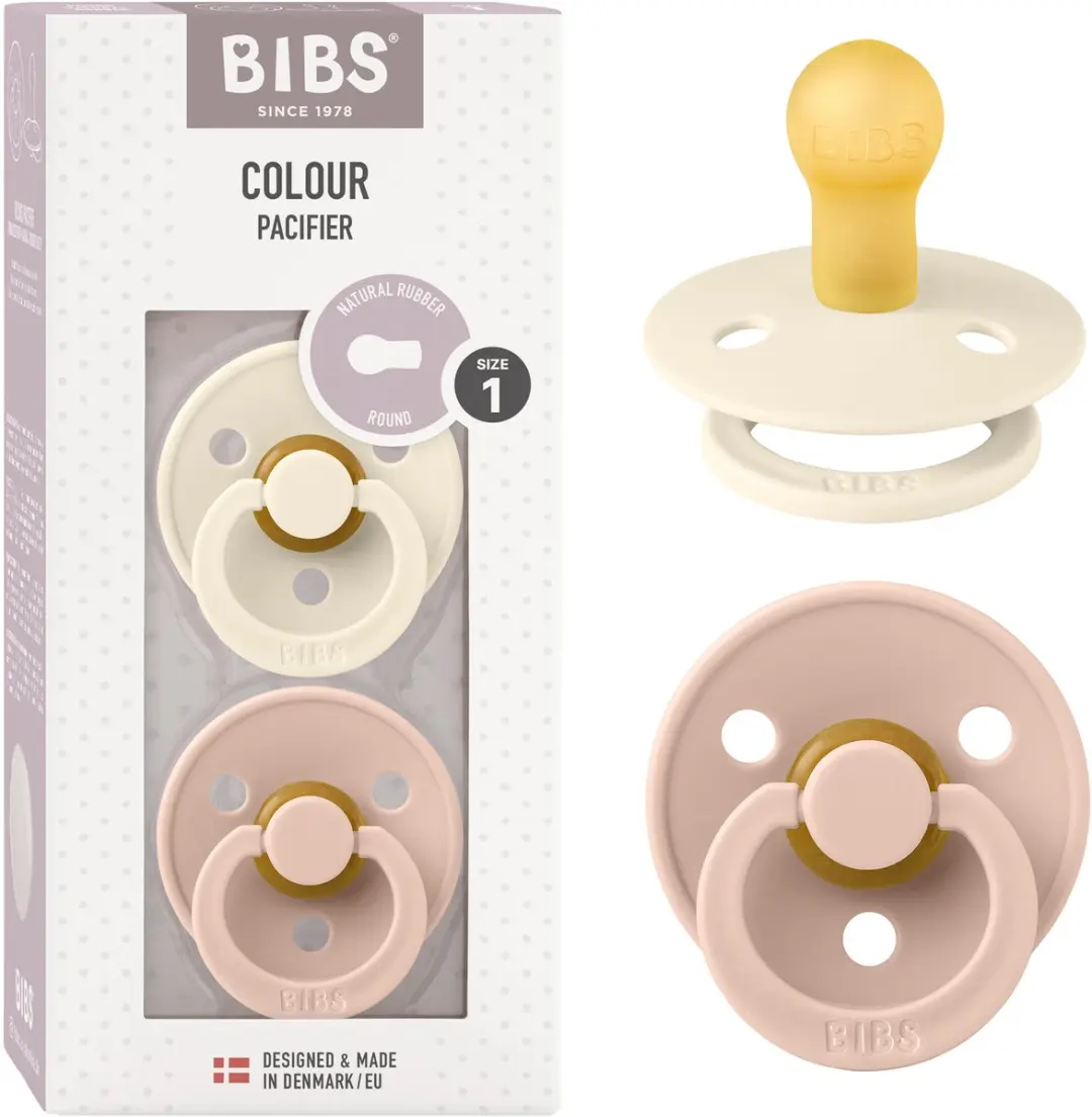 BIBS Colour Speen - 2 Stuks - Maat 1 (0-6m) - Ivory/Blush