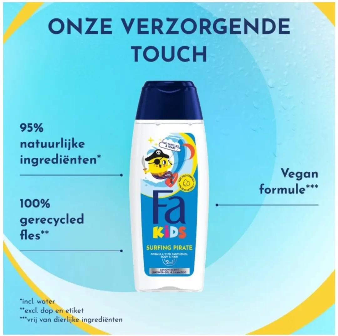 Fa Kids Douchegel Surfing Pirate - 6x 250ml