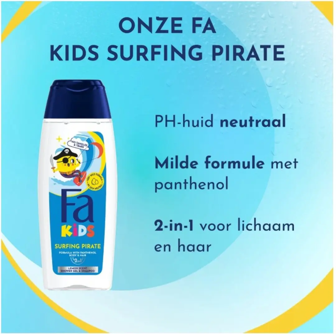 Fa Kids Douchegel Surfing Pirate - 6x 250ml