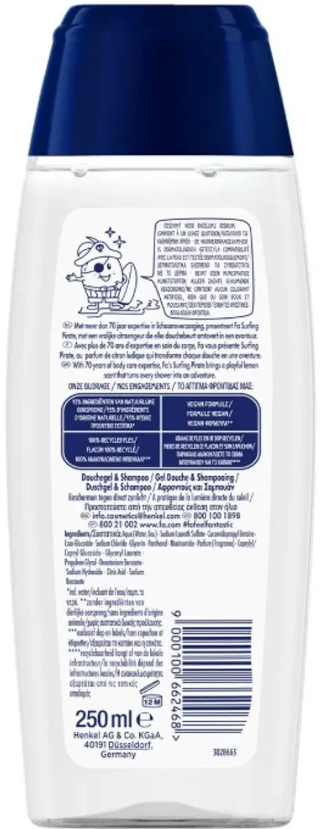 Fa Kids Douchegel Surfing Pirate - 6x 250ml