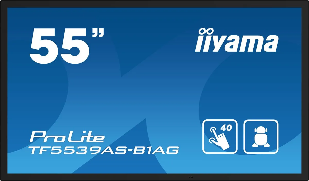 iiyama TF5539AS-B1AG Beeldkrant 54.6" 4K Touchscreen - Android 11 - Zwart - afbeelding 6 van 6
