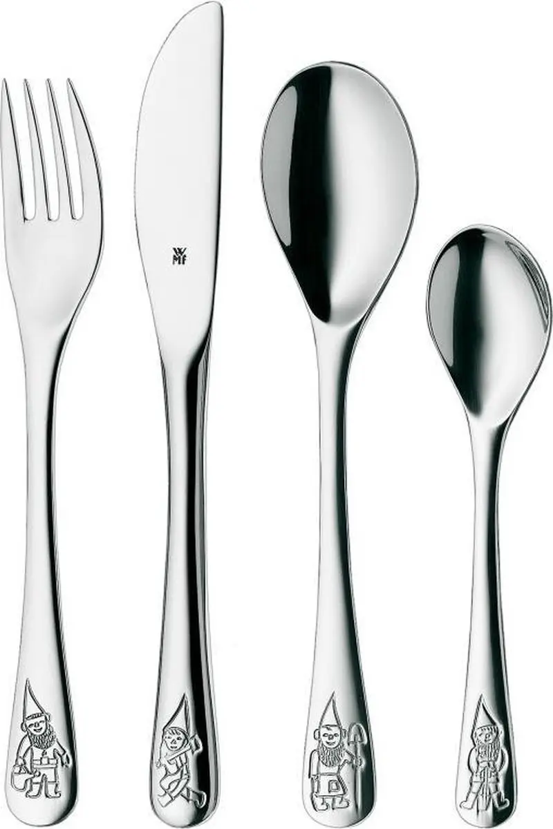 WMF Kinderbestek Dwergen 4-delig - 4 Stuks - Zilver