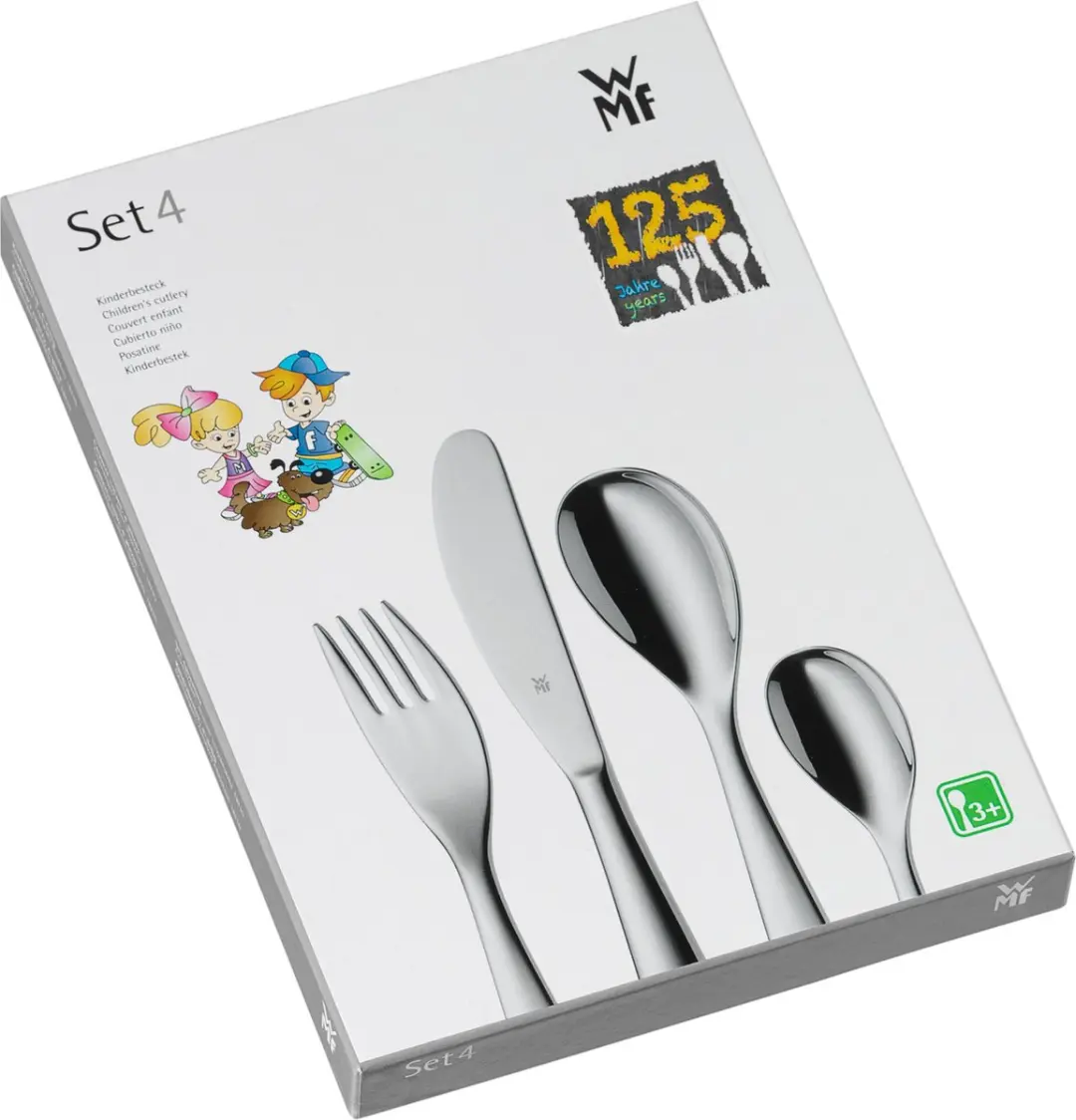 WMF Kinderbestek Dwergen 4-delig - 4 Stuks - Zilver