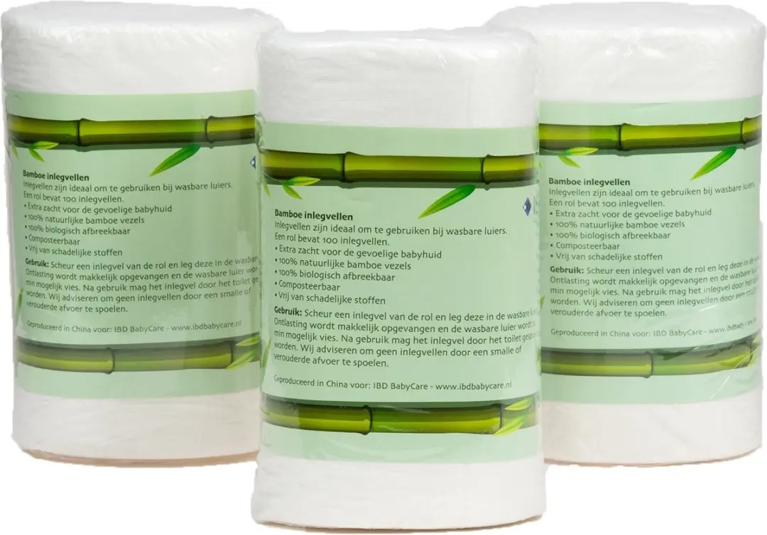 Ibd Bamboe Inlegvellen Wasbare Luiers 300 Stuks