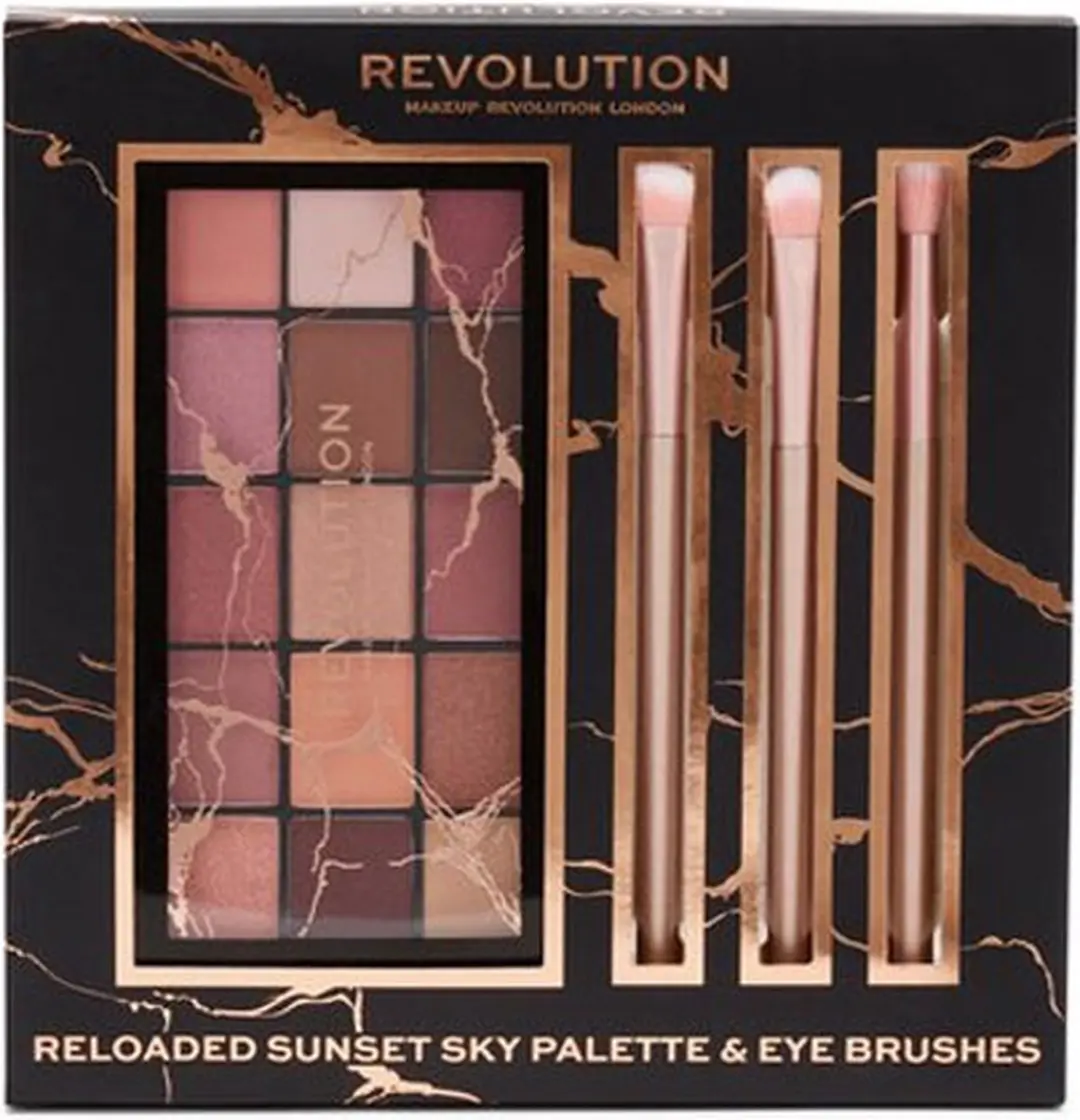 Makeup Revolution Reloaded Sunset Sky Palette & Eye Brush Set - 5 Stuks