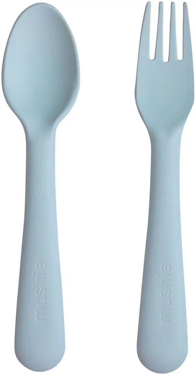 Mushie Kinderservies Bestek Powder Blue