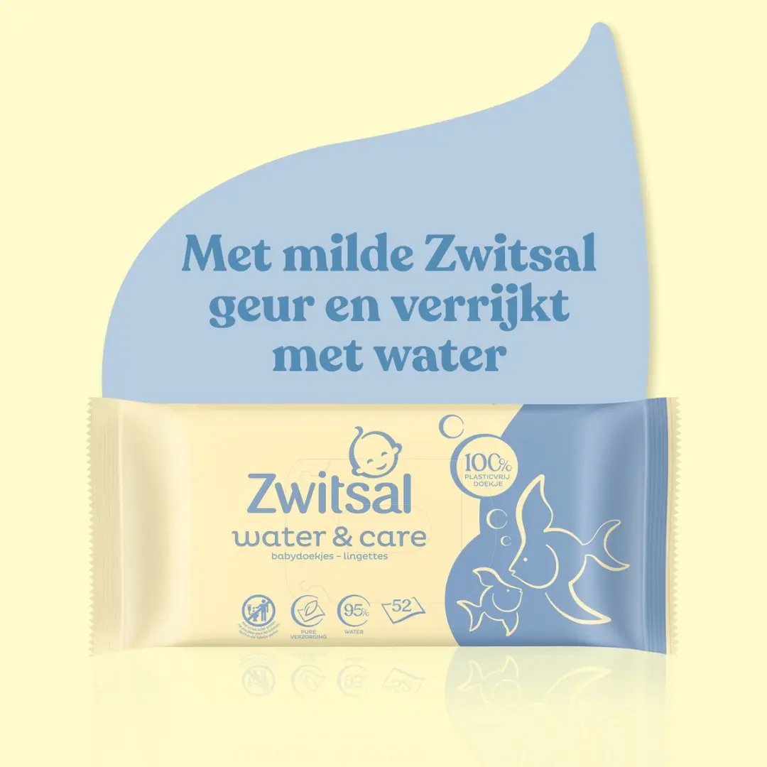 Zwitsal Water & Care Babydoekjes 52 Stuks