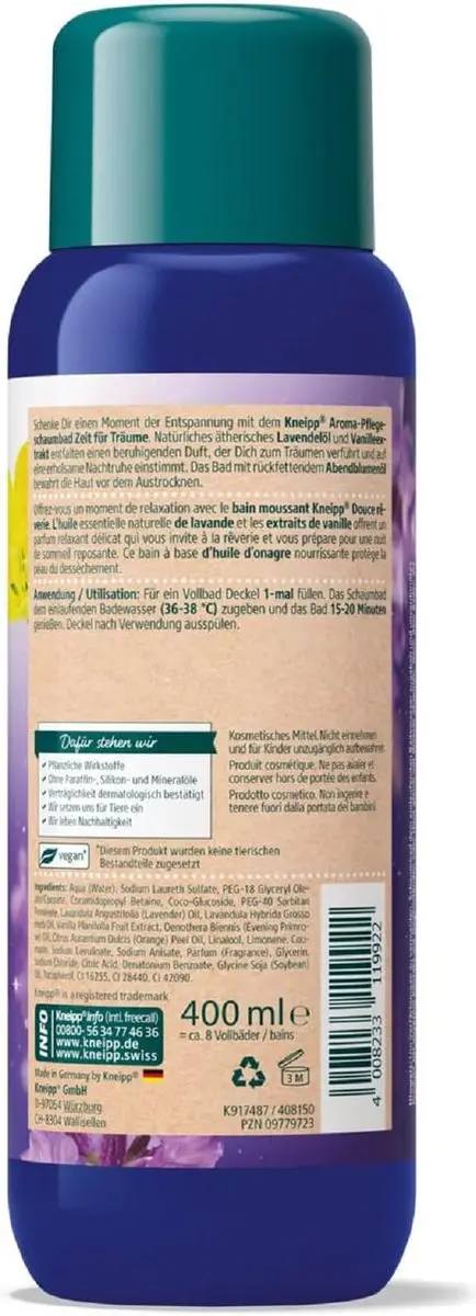 Kneipp Aroma Badschuim 400ml - Tijd om te Dromen