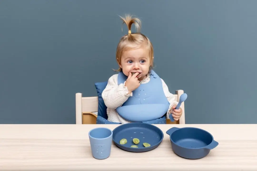 Trixie Siliconen Beker Mrs. Elephant 2 Stuks - 0,2L - Blauw
