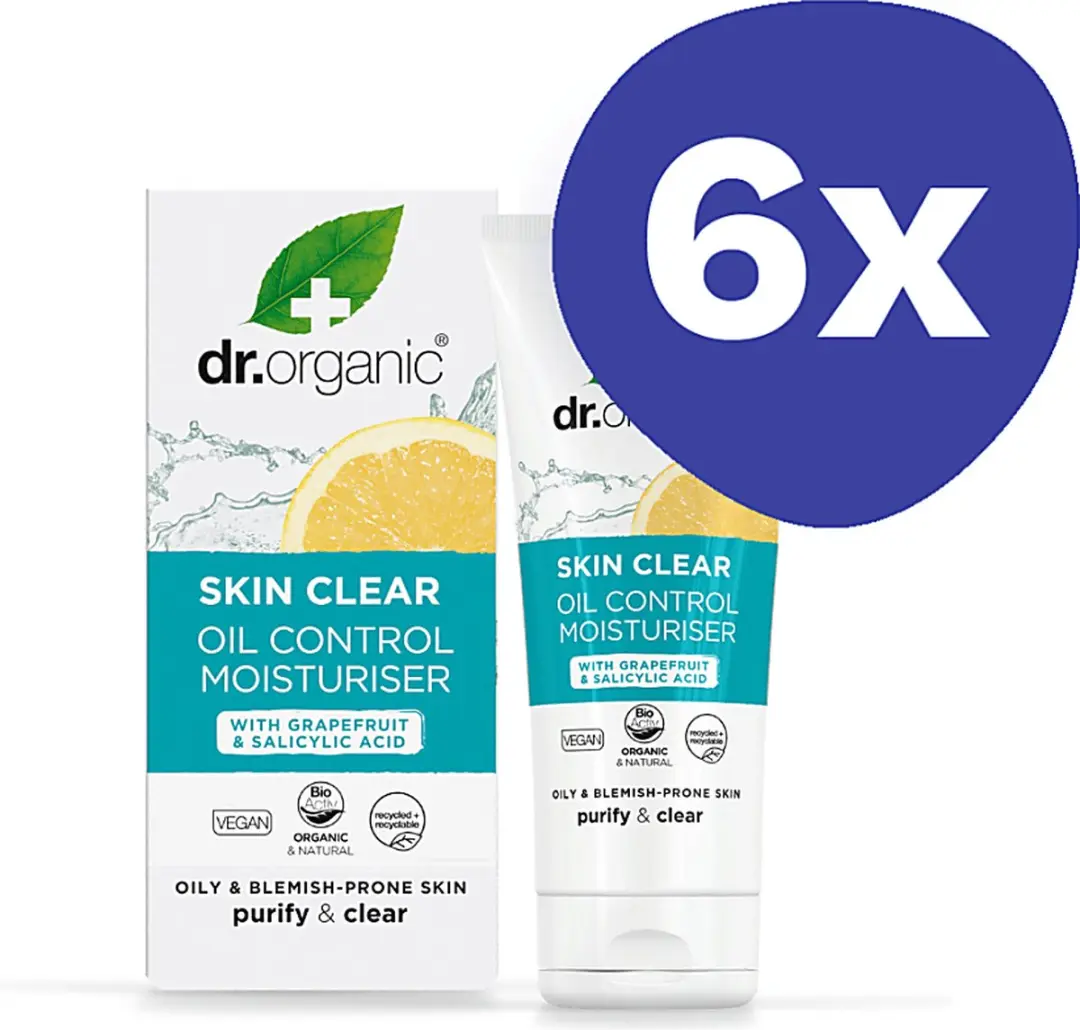Dr Organic Skin Clear Oil Control Moisturiser 6x50ml