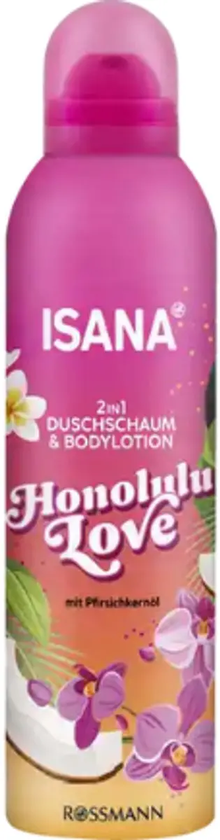 Isana 2in1 Gel-Doucheschuim & Bodylotion Honolulu Love 200ml