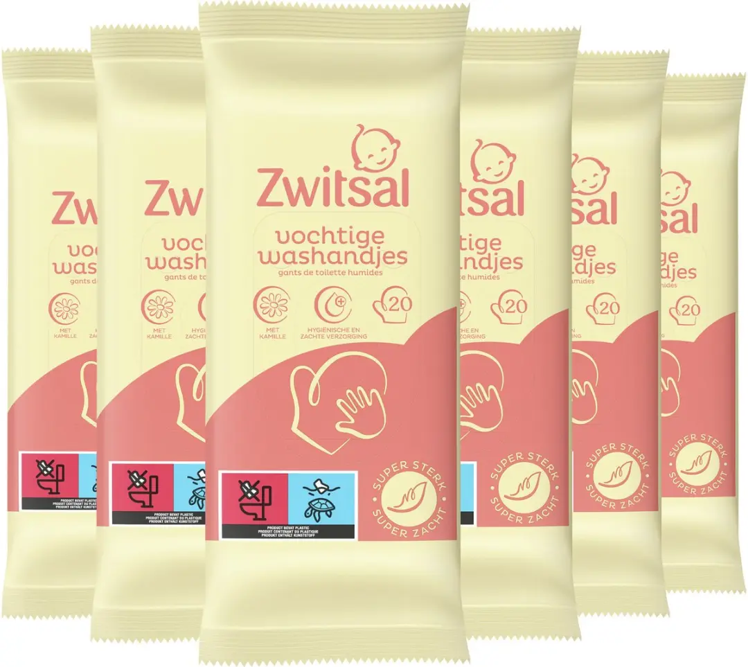 Zwitsal Goedemorgen Vochtige Washandjes - 120 Stuks