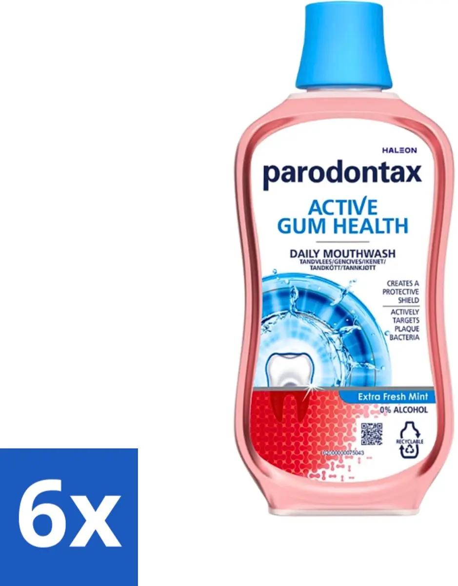 Parodontax Extra Fresh Mint Mondwater - 3000ml (6x500ml)