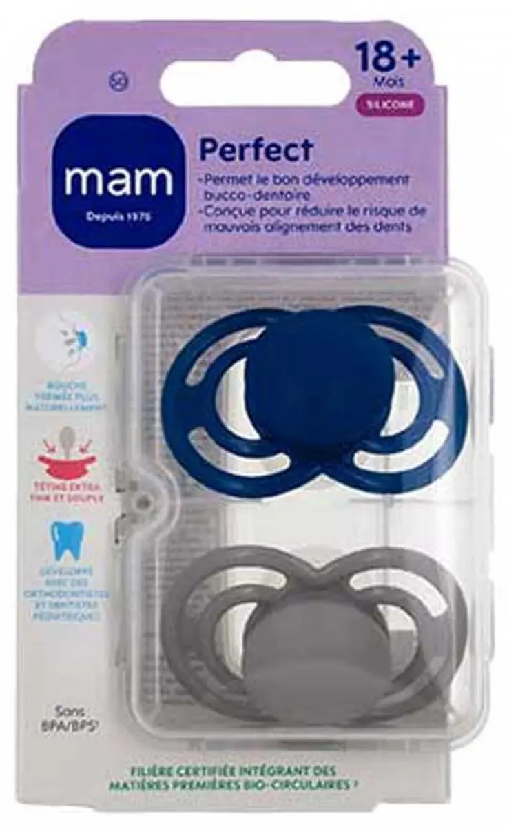 MAM 2 Perfect Tendance Fopspenen Marineblauw/Grijs